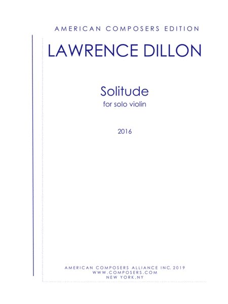 Dillon Solitude Sheet Music