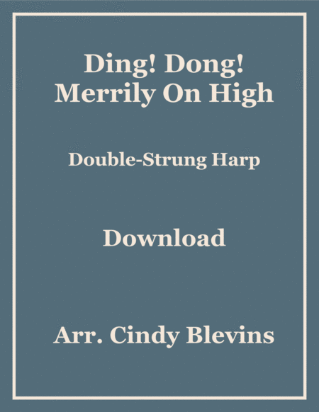 Free Sheet Music Ding Dong Merrily On High Arranged For Double Strung Harp