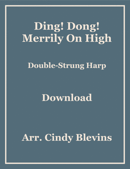 Ding Dong Merrily On High Arranged For Double Strung Harp Sheet Music