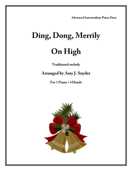 Ding Dong Merrily On High Piano Duet Sheet Music