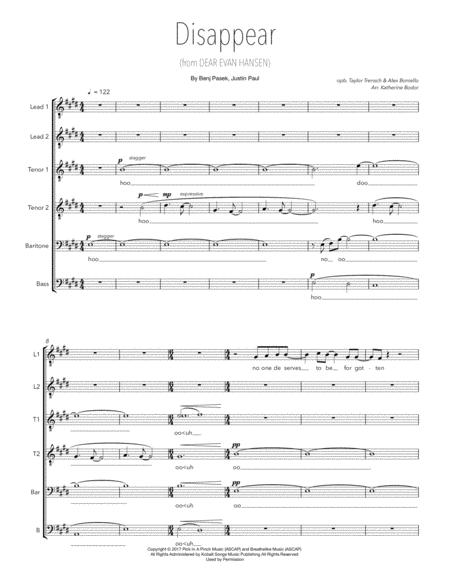 Disappear Sheet Music