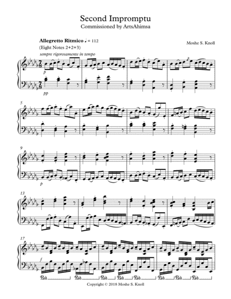 Free Sheet Music Divertimento In B Flat Minor Second Impromptu In B Flat Minor