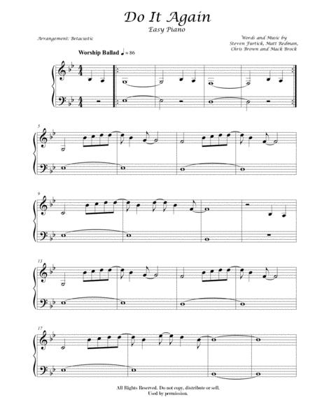 Free Sheet Music Do It Again Elevation Worship Sheet Music Easy