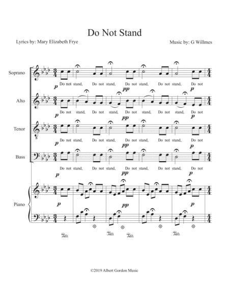 Do Not Stand Sheet Music