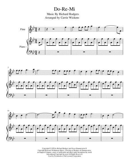 Free Sheet Music Do Re Mi Flute Solo