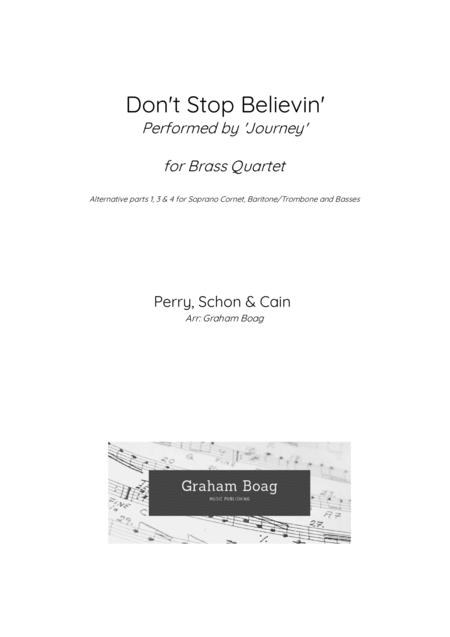 Dont Stop Believin Fr Brass Quartet Sheet Music