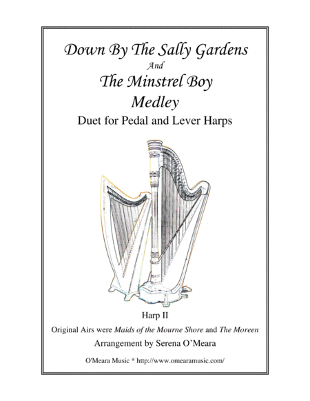 Free Sheet Music Down By The Sally Gardens The Minstrel Boy Medley Harp Ii