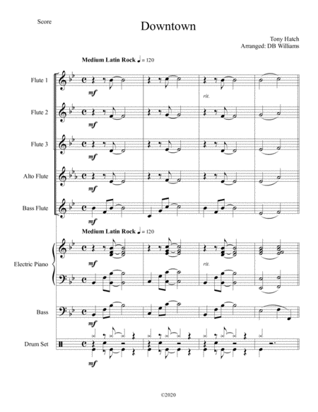 Downtown Flute Choir Sheet Music