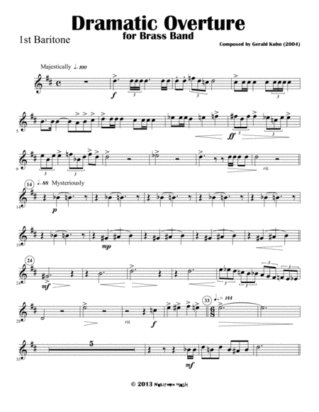 Dramatic Overture Sheet Music