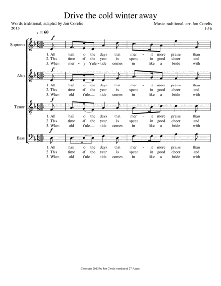 Drive The Cold Winter Away Sheet Music