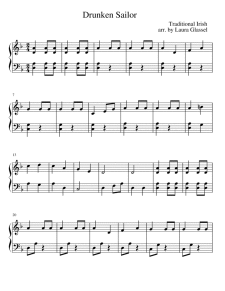 Drunken Sailor Sheet Music