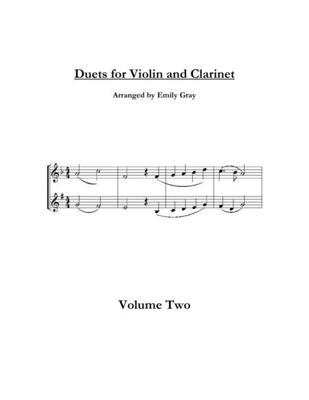 Free Sheet Music Duets For Violin And Clarinet Volume Two