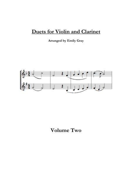 Duets For Violin And Clarinet Volume Two Sheet Music