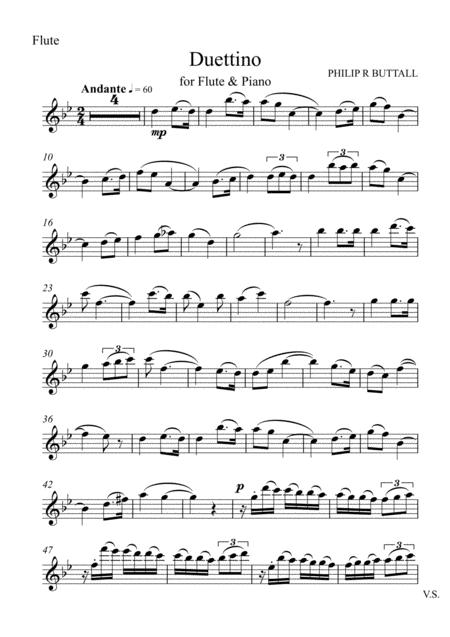 Free Sheet Music Duettino Flute Piano Set Of Parts X1