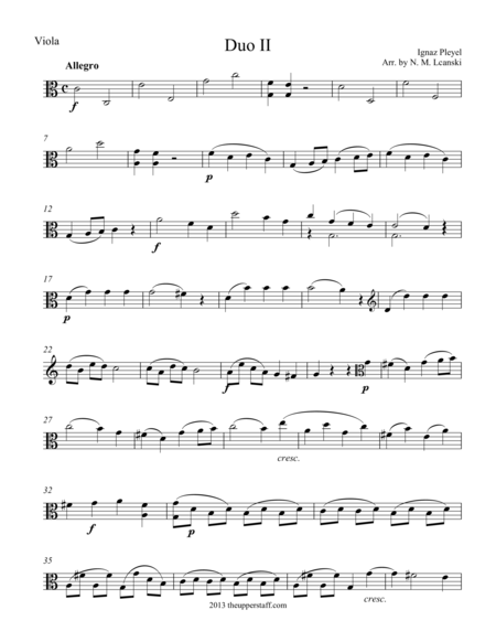 Free Sheet Music Duo 2 For Viola And Piano