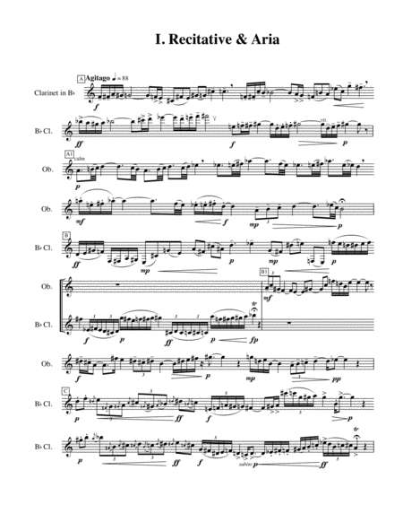 Duo Sonata For Oboe Clarinet Sheet Music