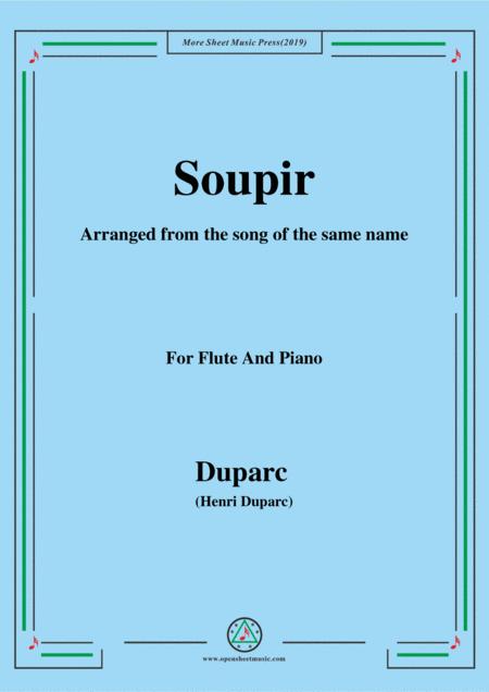 Free Sheet Music Duparc Lgie For Flute And Piano
