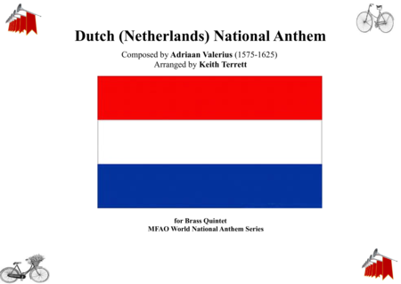 Free Sheet Music Dutch National Anthem Het Wilhelmus Wilhelmus Van Nassouwe For Brass Quintet