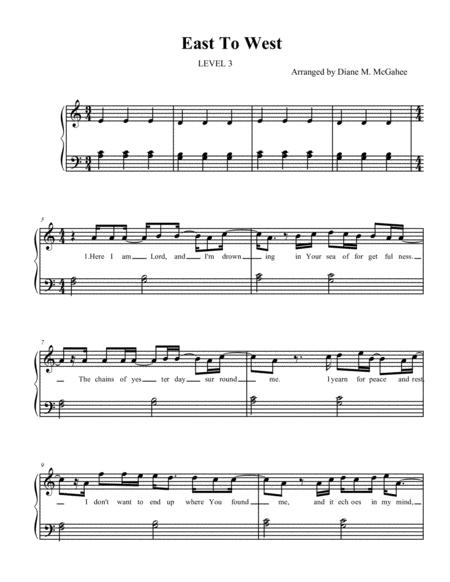 Free Sheet Music East To West Level 3