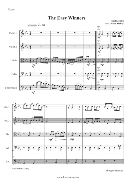 Easy Winners Strings Sheet Music