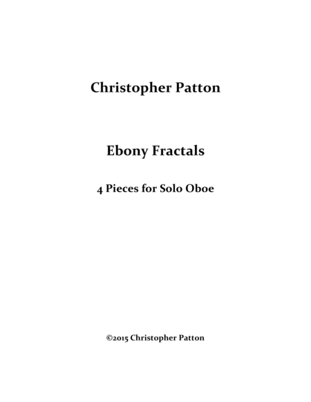 Free Sheet Music Ebony Fractals