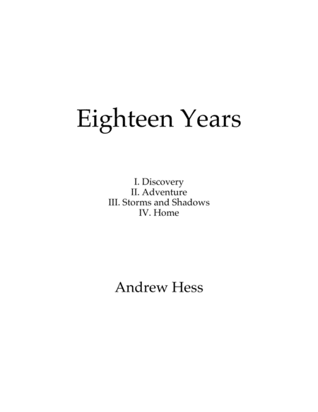 Eighteen Years Sheet Music