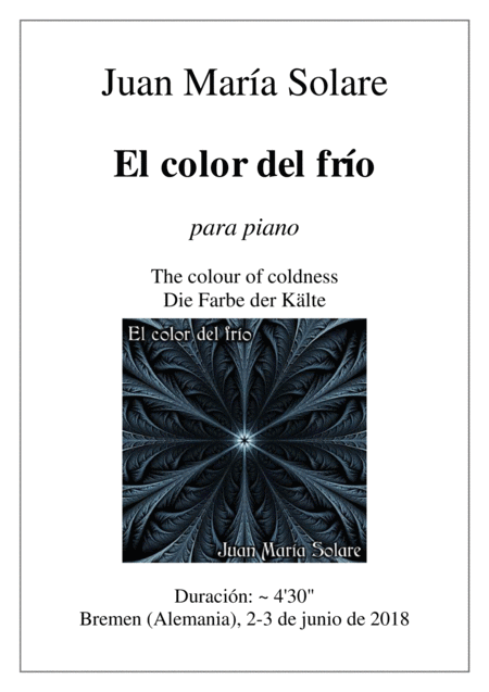 El Color Del Fro Piano Sheet Music