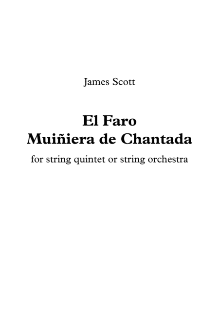 El Faro Muiniera De Chantada Sheet Music