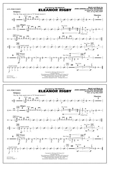 Eleanor Rigby Arr Jay Bocook Aux Percussion Sheet Music