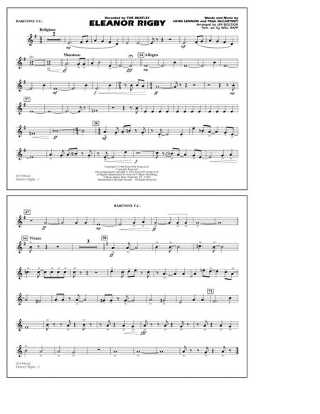 Free Sheet Music Eleanor Rigby Arr Jay Bocook Baritonet C