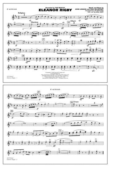 Eleanor Rigby Arr Jay Bocook Eb Alto Sax Sheet Music