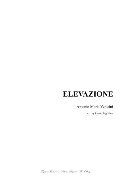 Free Sheet Music Elevazione Veracini For Organ