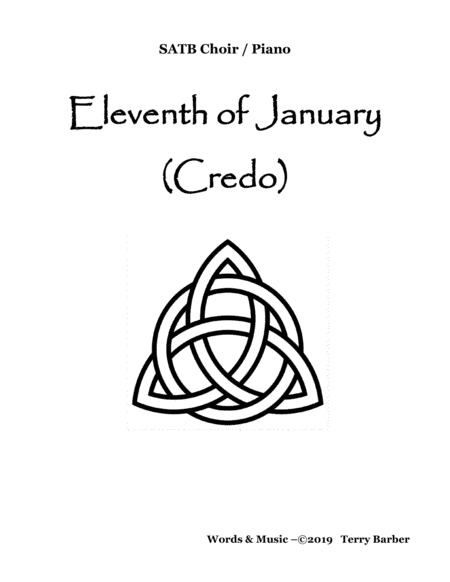 Free Sheet Music Eleventh Of January Credo