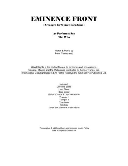 Free Sheet Music Eminence Front Arranged For 8 Piece Horn Band