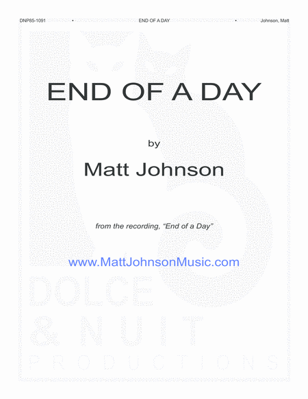 End Of A Day Sheet Music