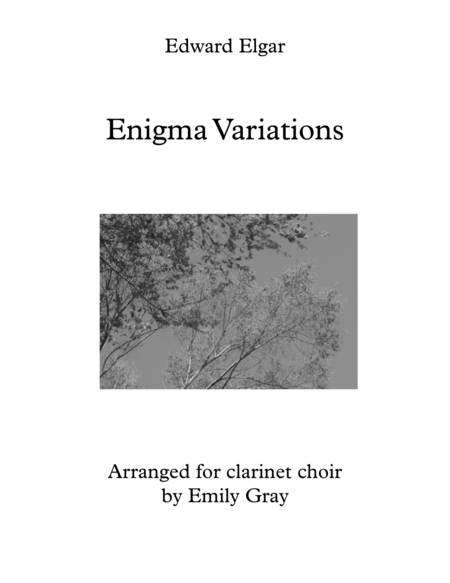 Enigma Variations For Clarinet Choir Score Sheet Music