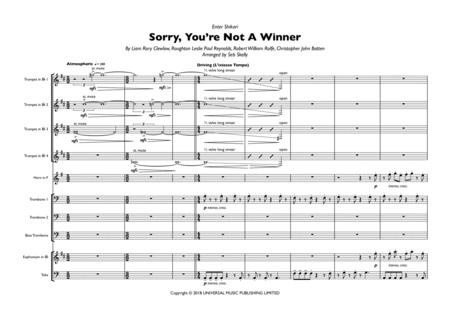 Enter Shikari Sorry You Re Not A Winner For Brass Ensemble Sheet Music