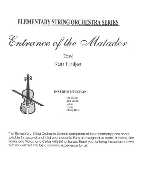 Free Sheet Music Entrance Of The Matador