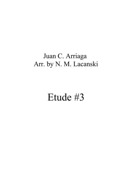 Free Sheet Music Etude 3