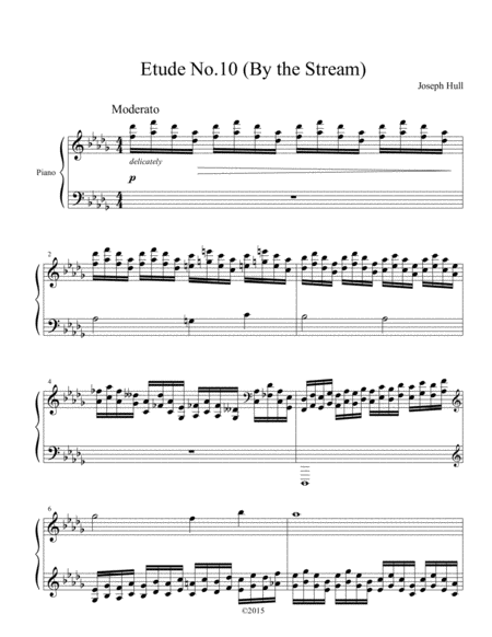 Free Sheet Music Etude No 10 By The Stream