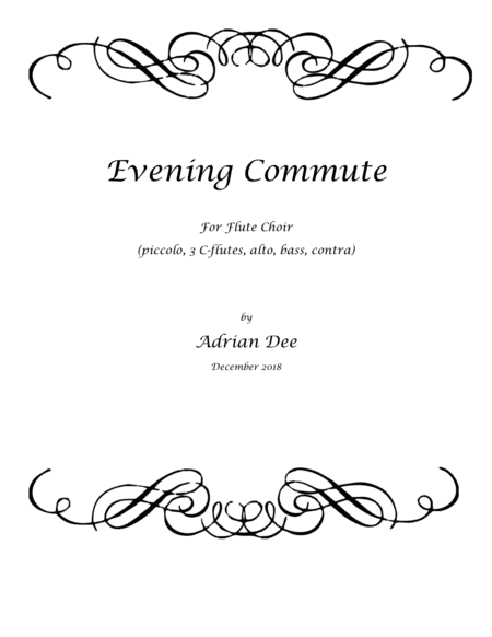 Evening Commute Flute Choir Sheet Music