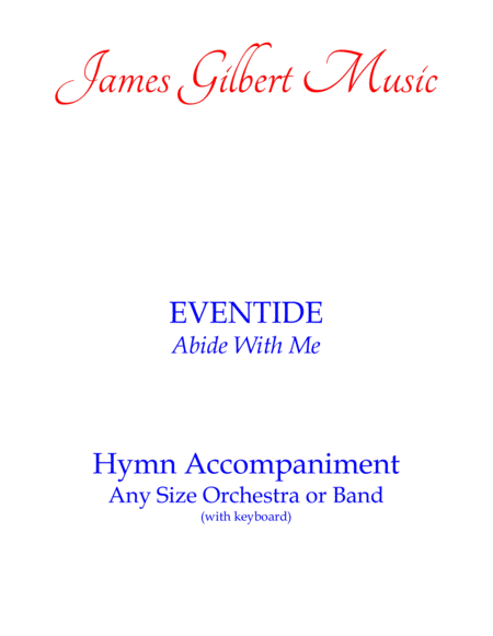 Free Sheet Music Eventide Abide With Me