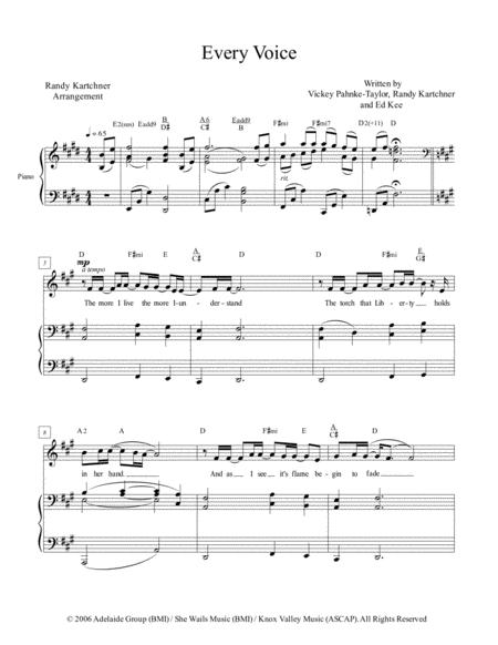 Free Sheet Music Every Voice Patriotic