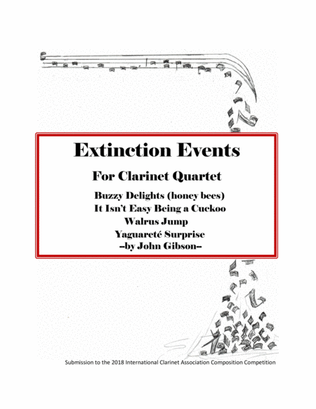 Extinction Events For Clarinet Quartet Sheet Music