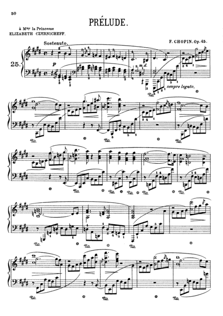 Free Sheet Music F Chopin Prelude In C Sharp Minor Op 45