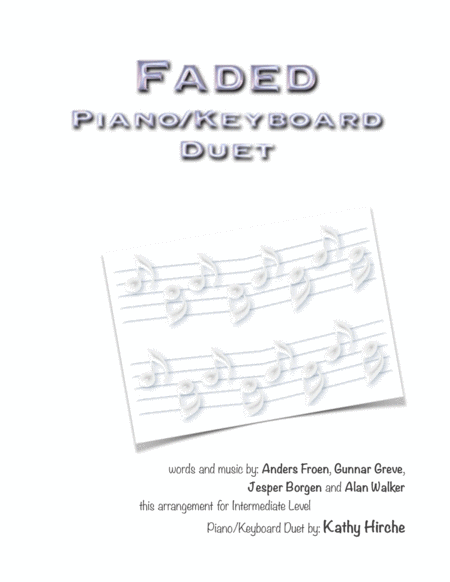 Free Sheet Music Faded Piano Keyboard Duet