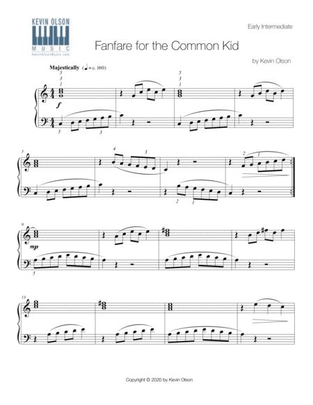 Fanfare For The Common Kid Sheet Music