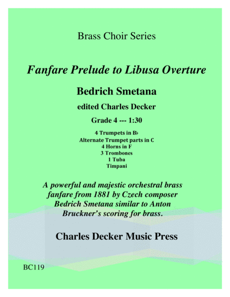 Fanfare Prelude To Libusa Overture For Brass Choir Sheet Music