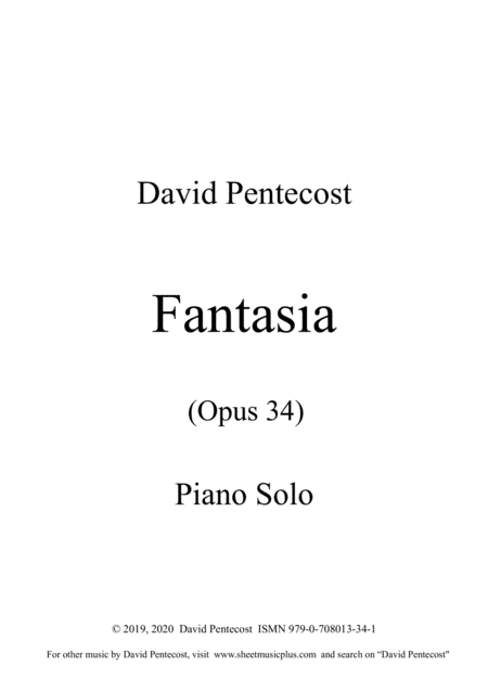 Fantasia Opus 34 Sheet Music