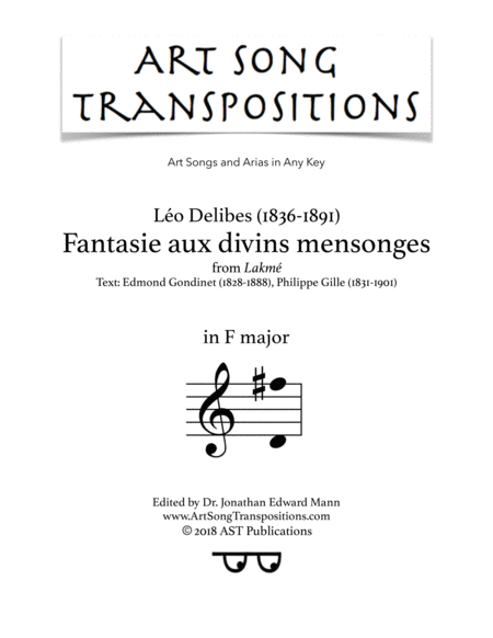 Fantasie Aux Divins Mensonges F Major Sheet Music